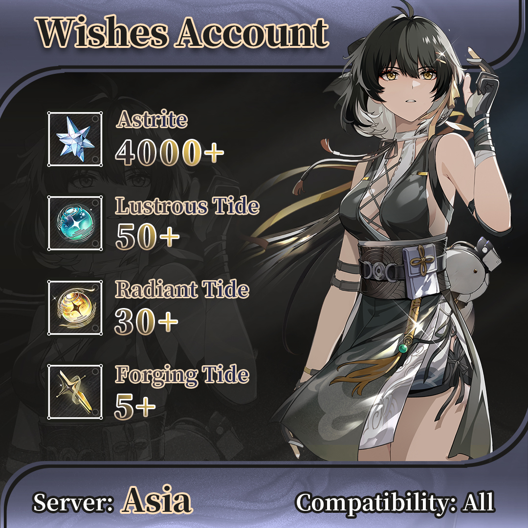 【Asia】Wuthering Waves Starter Account with over 110 Pulls